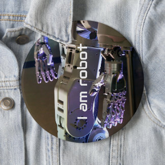 Robot handen  ronde button 6,0 cm