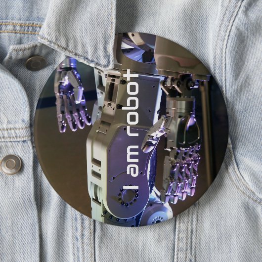Robot handen ronde button 6,0 cm (In situ)