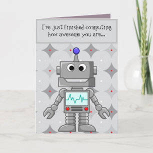 Robot Happy Birthday Geweldige Birthday Card Kaart
