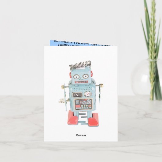 RoBoT Happy Birthday Kaart (Achterkant)