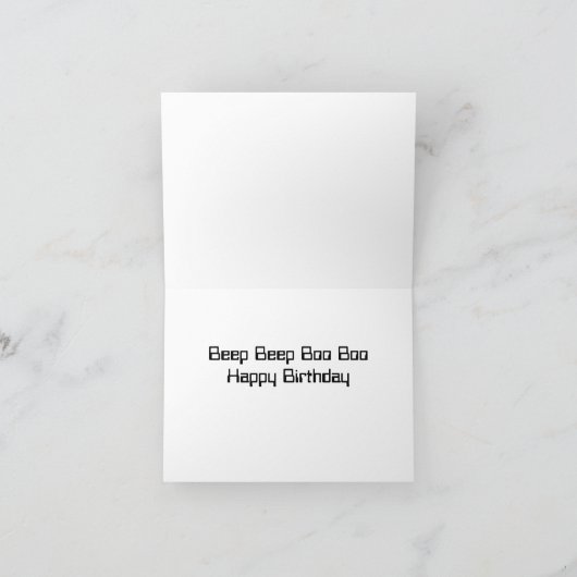Robot Happy Birthday Kaart (Binnen)