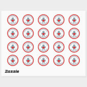 Robot Hart Lieve Gepersonaliseerde Valentijn Ronde Sticker (Vel)