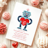Robot Hart Lieve Valentijnsdag Feest Kaart