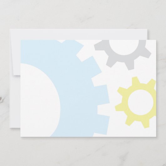 Robot - Hartelijk dank | Robot Birthday Party Bedankkaart (Achterkant)