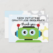 Robot - Hartelijk dank | Robot Party Dankuwel Bedankkaart (Voorkant / Achterkant)