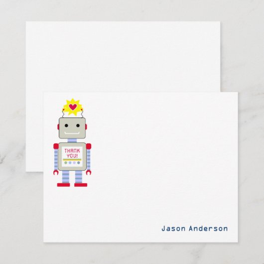 Robot Hartelijk dank voor uw briefkaart Persoonlij (Voorkant / Achterkant)