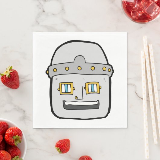Robot Head Napkins Servet (Insitu)