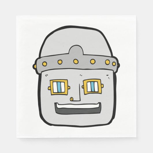 Robot Head Napkins Servet (Voorkant)