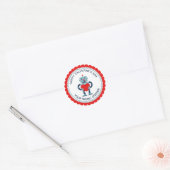 Robot Heart Cute Personalized Valentijn Ronde Sticker (Envelop)