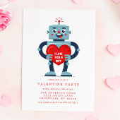 Robot Heart Cute Valentijnsdag Party Kaart