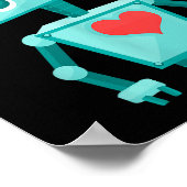 Robot Heart Valentine's Day For Kids Girls Poster (Hoek)