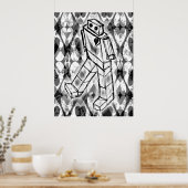 Robot Hearts-Poster Poster (Keuken)