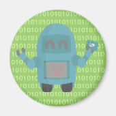 Robot houdt van computerchips magneet (Voorkant)