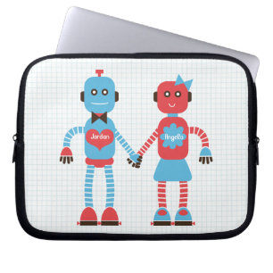 Robot houdt van gepersonaliseerde laptophoes voor  laptop sleeve