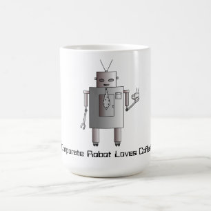 Robot houdt van koffie, Vintage robot Koffiemok