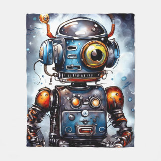 Robot I Fleece Deken