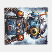 Robot I Fleece Deken (Voorkant (Horizontaal))