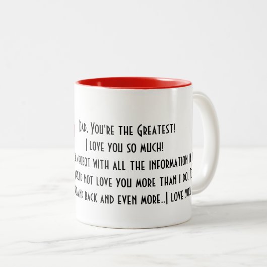 Robot Ik hou van papa Mok (Voorkant rechts)