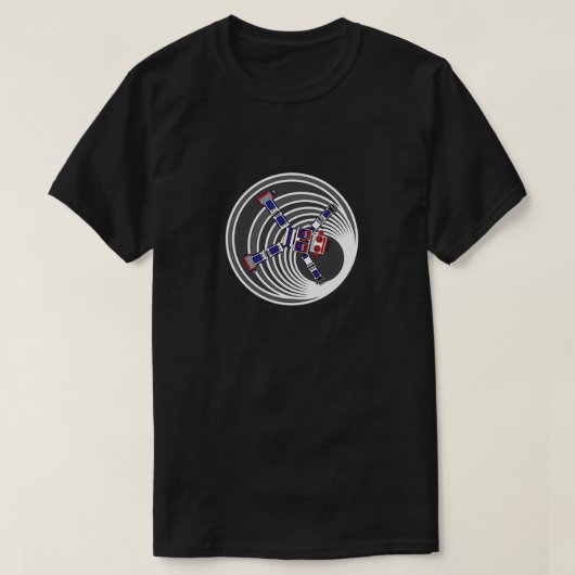 Robot in Blackhole T-shirt (Design voorkant)