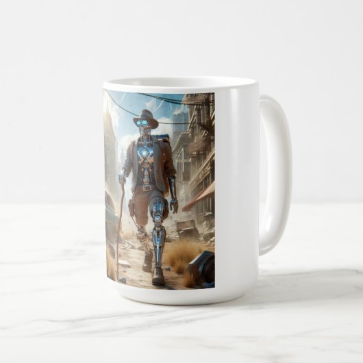 Robot in Ghost Town Koffiemok (Voorkant rechts)