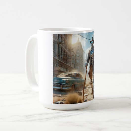 Robot in Ghost Town Koffiemok (Voorkant links)