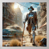 Robot in Ghost Town Poster (Voorkant)