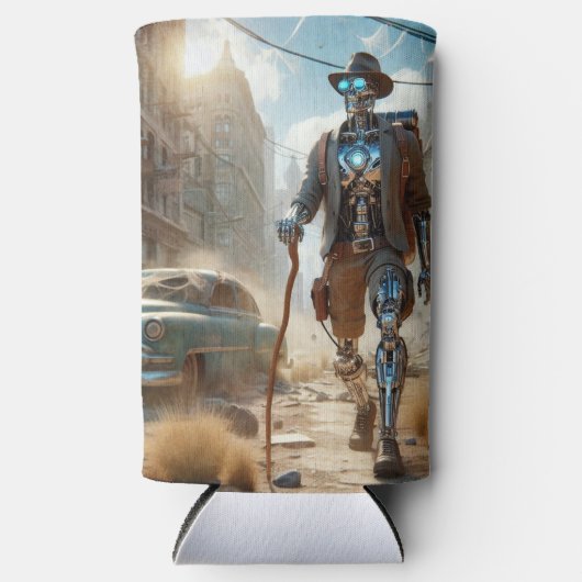 Robot in Ghost Town Seltzer Blikjeskoeler (Voorkant)