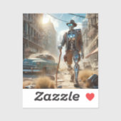 Robot in Ghost Town Sticker (Vel)