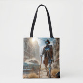 Robot in Ghost Town Tote Bag (Voorkant)