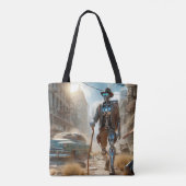Robot in Ghost Town Tote Bag (Achterkant)