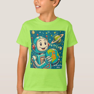 robot in ruimtewetenschap nieuwsgierigheid t-shirt