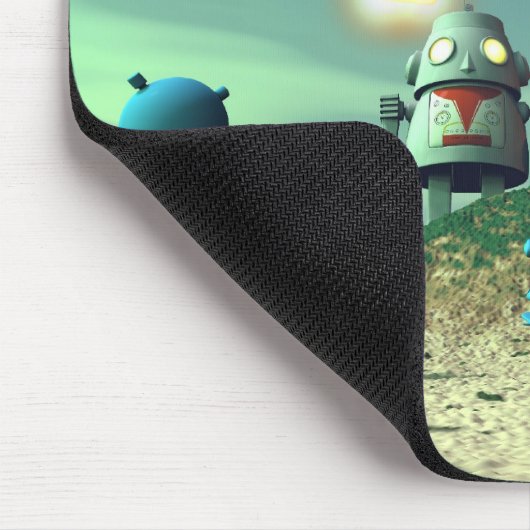 Robot-invasie vanaf boven V2 Mousepad Muismat (Hoek)