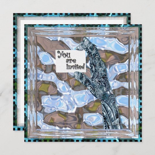 Robot Invitation aanpassen Kaart (Voorkant / Achterkant)