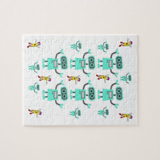 Robot Jigzaag Puzzle Legpuzzel (Horizontaal)