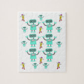 Robot Jigzaag Puzzle Legpuzzel (Verticaal)
