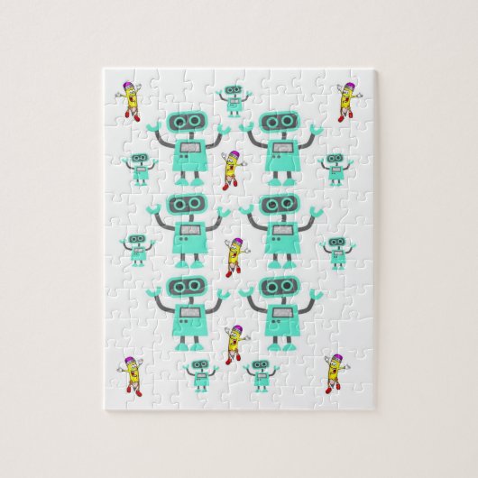 Robot Jigzaag Puzzle Legpuzzel (Verticaal)