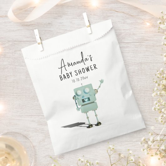 Robot jongen baby shower  bedankzakje (Geknipt)