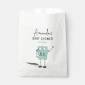 Robot jongen baby shower  bedankzakje (Voorkant)