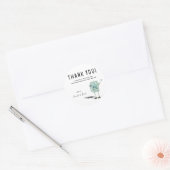 Robot jongen Baby Shower - dank je Ronde Sticker (Envelop)