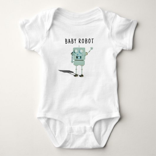 Robot jongen baby shower romper (Voorkant)