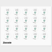 Robot jongen baby shower  ronde sticker (Vel)