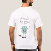 Robot jongen baby shower t-shirt (Achterkant)