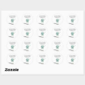 Robot jongen. Gebedskaarslabel Ronde Sticker (Vel)