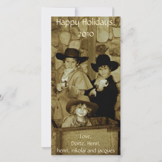 Robot Jongens Feestdagenkaart (Voorkant)