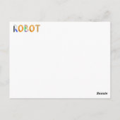 Robot Kaart (Achterkant)