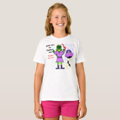 Robot Kapitein Zoey Girls kan ook kapitein zijn T-shirt (Voorkant volledig)