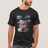 Robot Kat in Liefde voor een Robotic Engineer T-shirt (Voorkant)