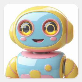 Robot Keep Smiling Sticker - Schattige vinyl stick