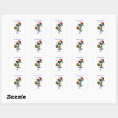 Robot Kerst Verjaardag Favor Sticker (Vel)