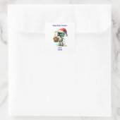 Robot Kerst Verjaardag Favor Sticker (Tas)